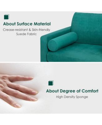 Modular Loveseat Sofa with 2 Bolsters and Side Storage Pocket