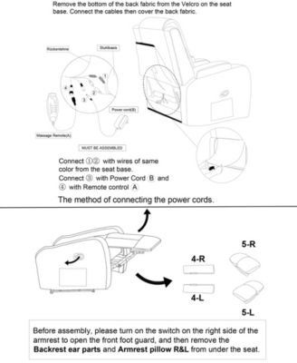 Swivel Power Recliner, Rocking Glider Chair with Massage & Heat