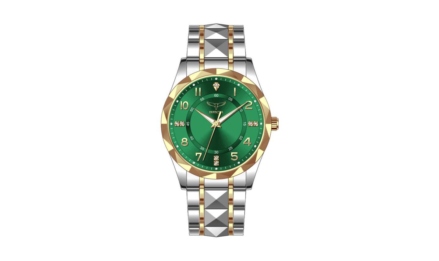 Мужские часы Invicta 69025 Specialty Quartz PC21S Dial Watch, цвет: Золотой / Стальной — фото 2