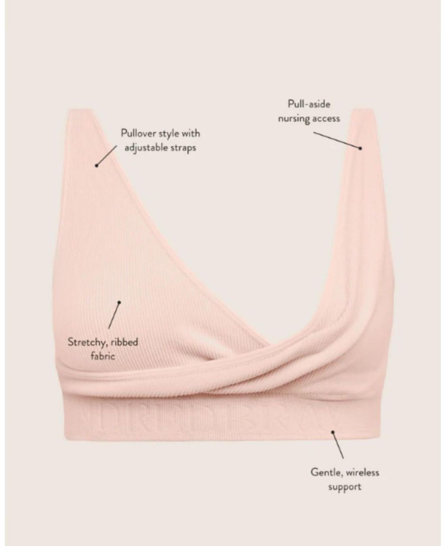 Maternity Sublime Adjustable Crossover Nursing & Lounge Bra - Fits 30B-40D