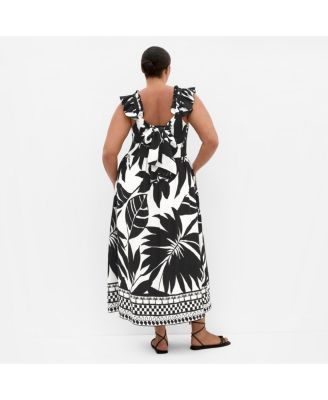 Women's Mirage Oasis Print Tie Back Maxi Dress
