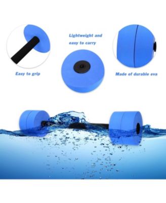 Aquatic Exercise Dumbbells Water Dumbbell Pool Resistance Aquatic Fitness Barbells with 4 High-Density EVA Foam Pool Weights Dumbbells