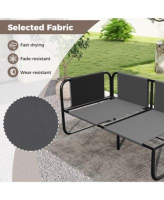 Patio Loveseat Sofa with Removable Pillows and Seat Cushion