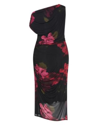Women's Vivid Mesh Print Maxi Dress