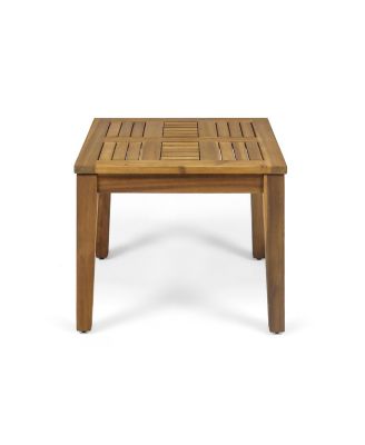 Outdoor Wood Side Table, 20"x20"x15.75"