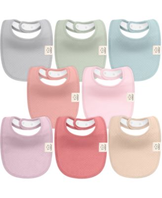 8pk Quin Baby Bibs for Drooling and Teething, Cotton Drool Bibs, Newborn Baby Boys, Baby Girls Bibs
