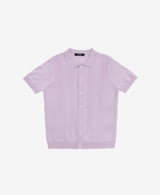 Boys 4-18 Button-Up Short Sleeve Sweater Shirt