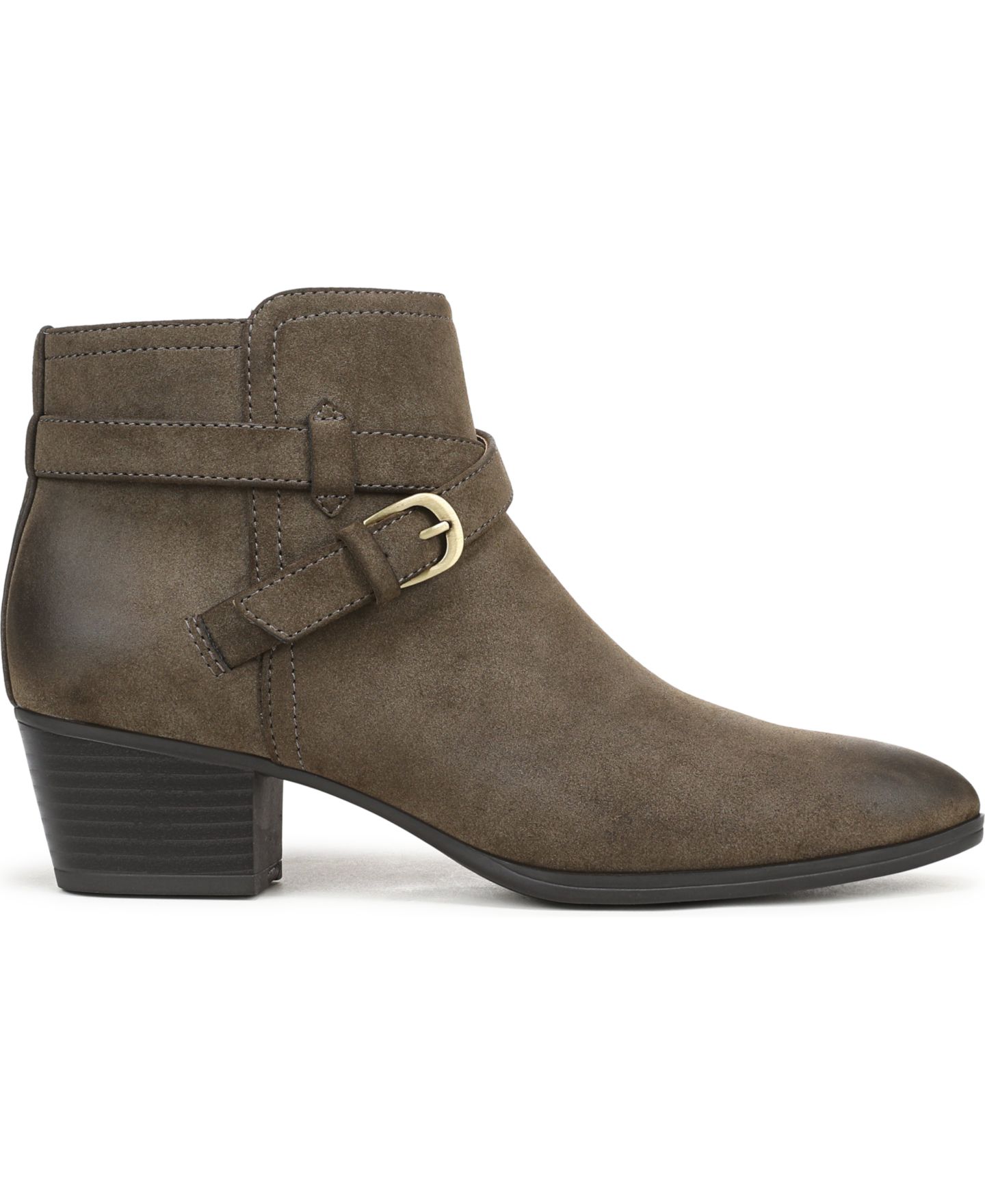 Женские ботинки LifeStride Oaklyn Zip Short Pointed Toe Booties, цвет: Оливковый искусственный замшевый — фото 2