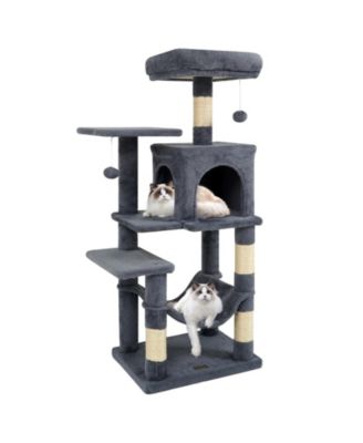 Cat Tower Multi-Level with 2-Door Condo and Padded