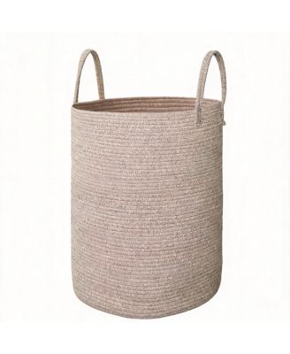 Woven Cotton Rope Laundry Hamper Storage Bin Gift Basket