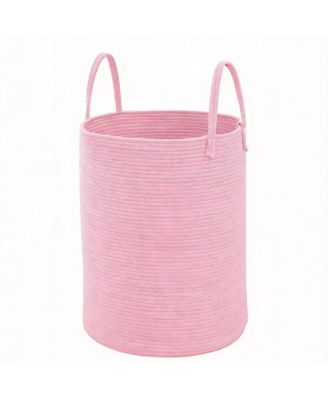Woven Cotton Rope Laundry Hamper Storage Bin Gift Basket