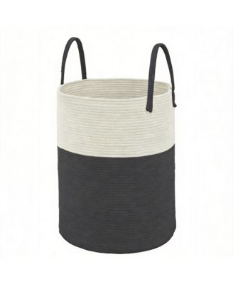 Woven Cotton Rope Laundry Hamper Storage Bin Gift Basket