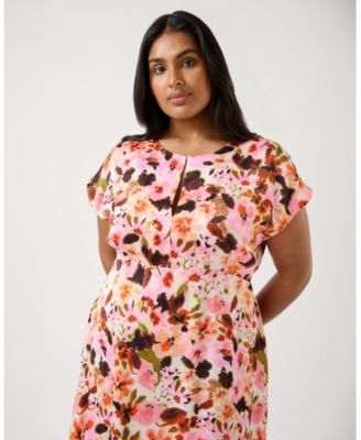 Women's Atreides Floral Satin Keyhole Midi Dress