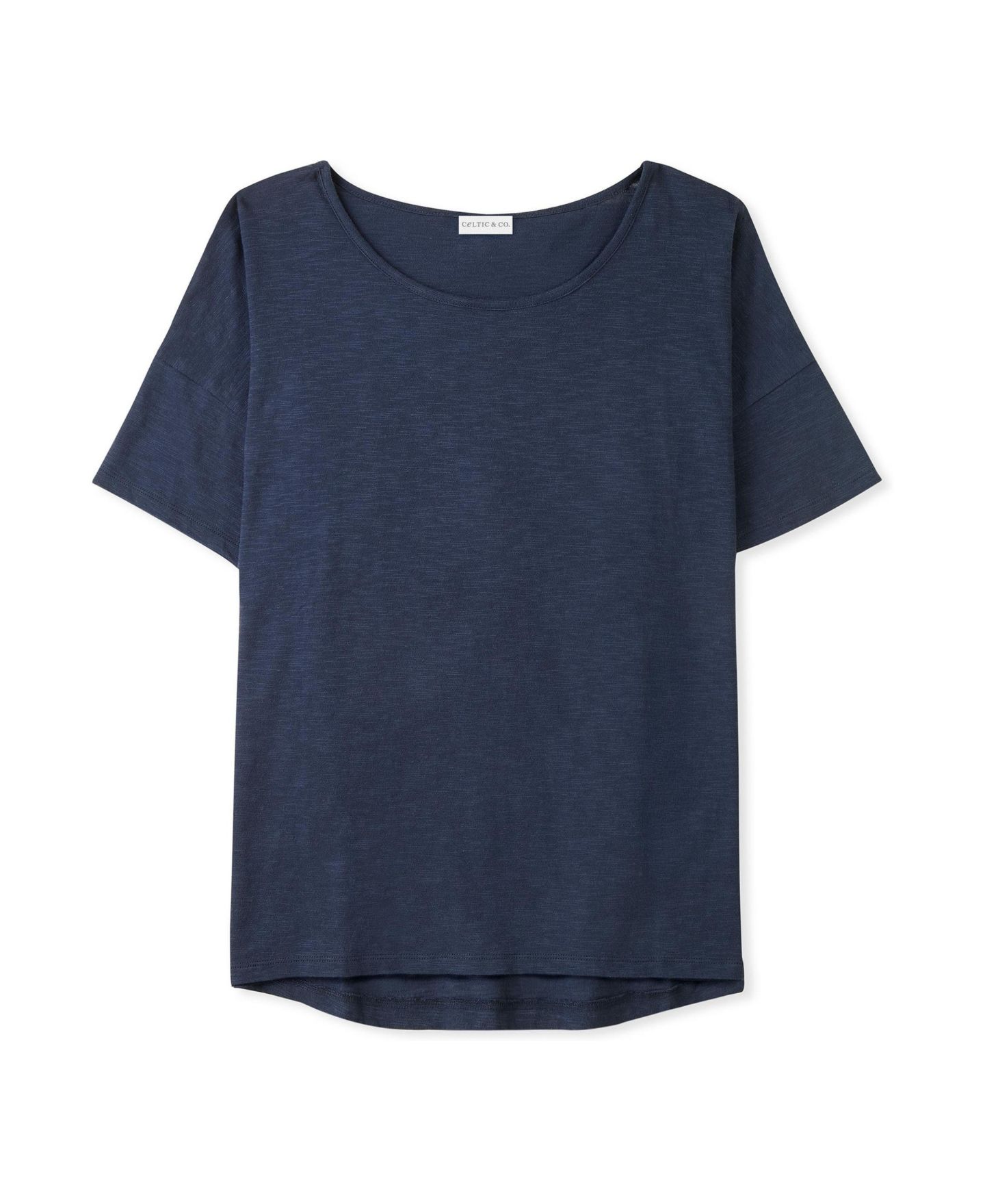 Женская футболка Celtic & Co. Round Neck Boxy Fit, цвет: Тёмный тёмно-синий — фото 3