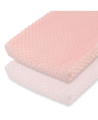 Minky Ultra Soft Baby Mat Cover for Girls, 2 Pack