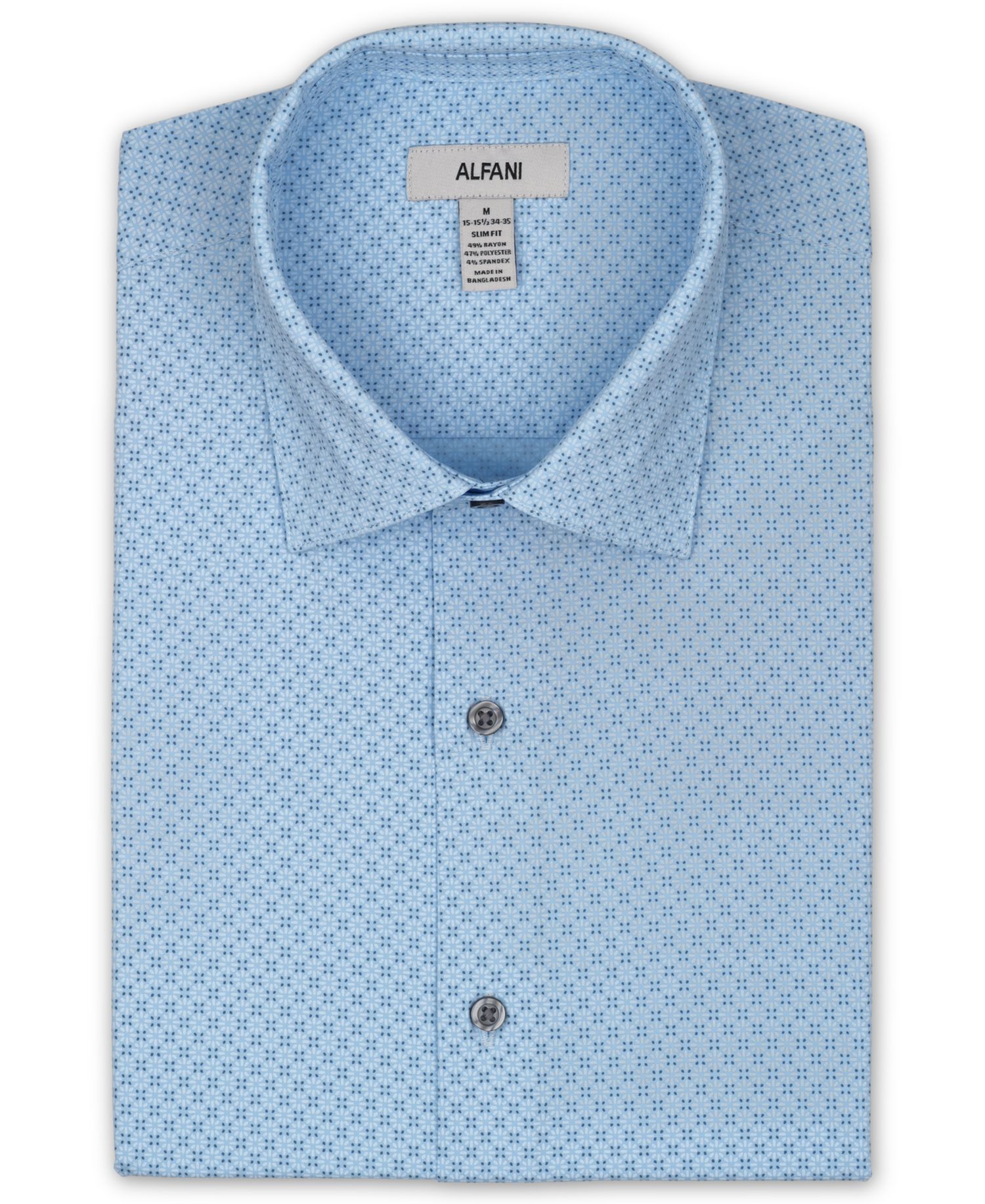 Men's Geometric Print Slim-Fit Dress Shirt