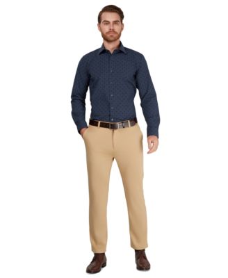 Men's Slim-Fit Geometric Print Dress Shirt