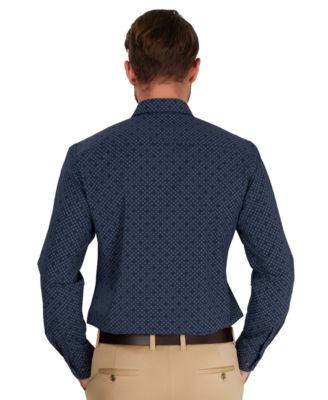 Men's Slim-Fit Geometric Print Dress Shirt