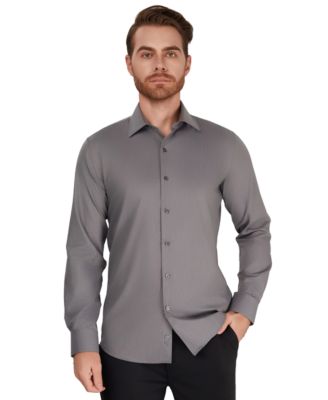 Men's Herringbone Long-Sleeve Dress Shirt