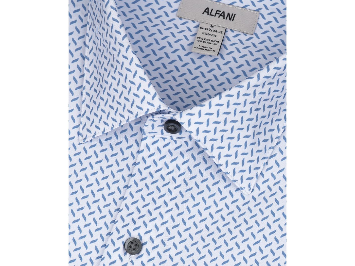 Мужская рубашка Alfani Collared Slim-Fit, цвет: Средний синий — фото 7