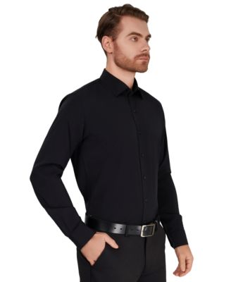 Men's Slim-Fit Performance Solid Dress Shirt