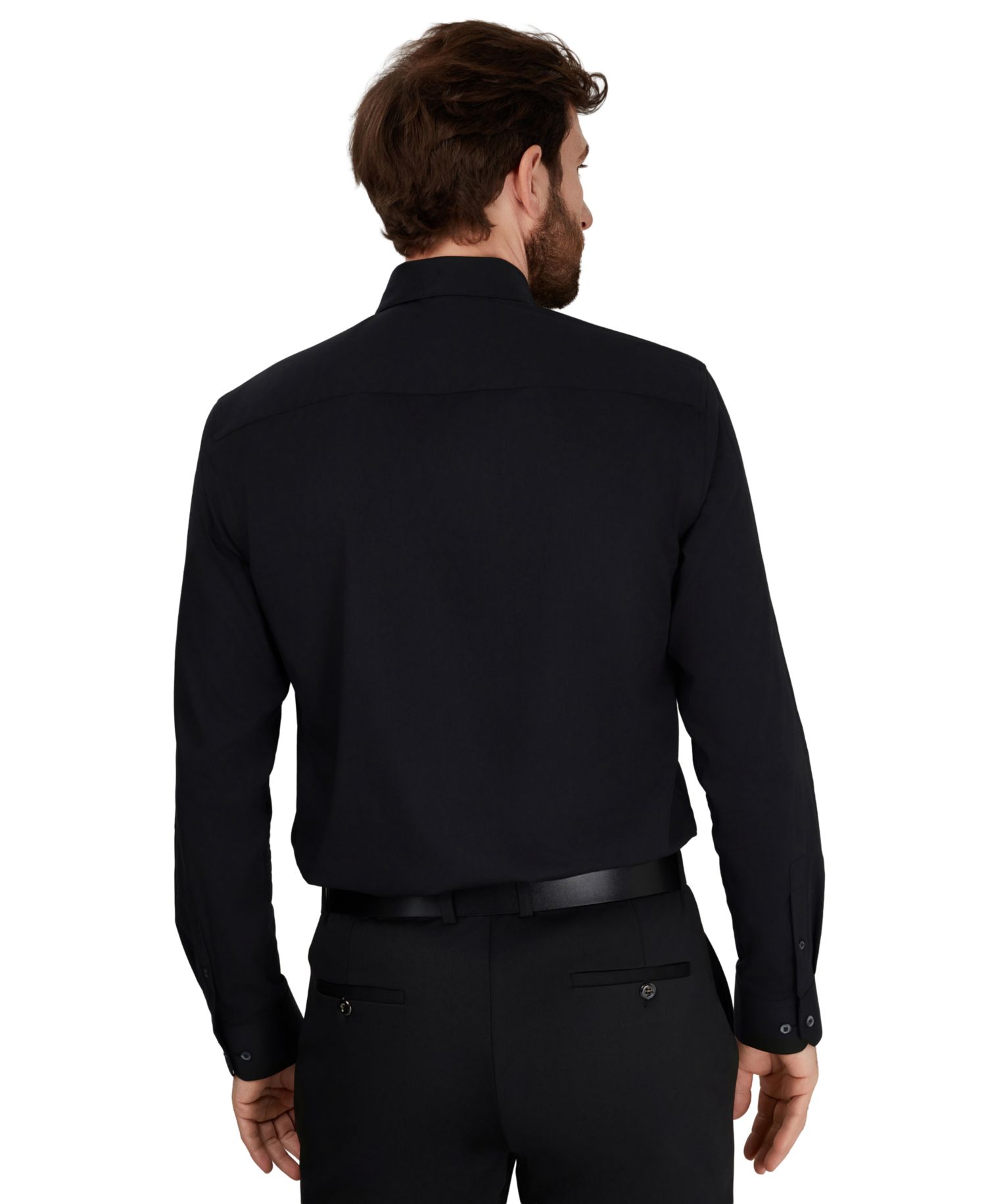 Men's Slim-Fit Spread-Collar Shirt