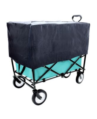 360lbs Collapsible Storage Wagon Utility Carts with Strapping System, 3-Piece Liner