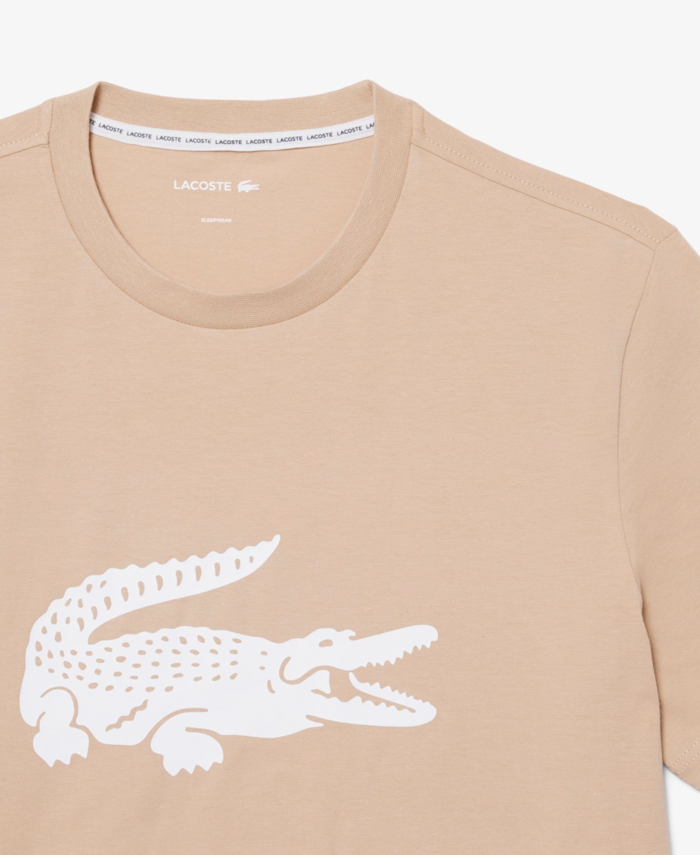 Пижамный комплект для мужчин, круглый вырез, 2 предмета — Lacoste, цвет: Белый — фото 5