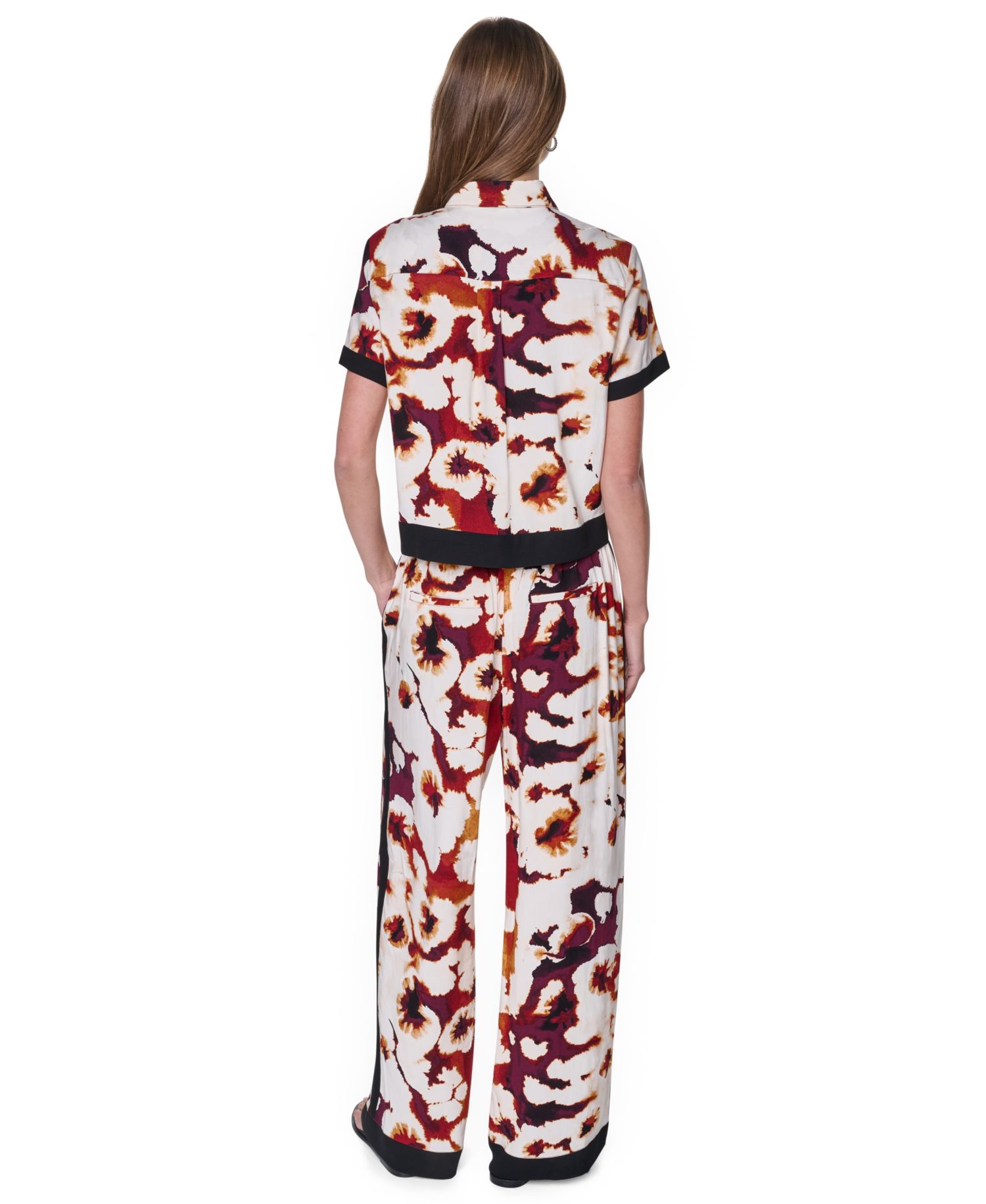Women's Printed Short-Sleeve Camp Shirt