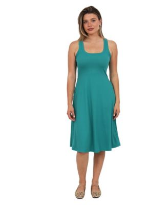 Women's Ribbed Knit Sleeveless Midi Dress