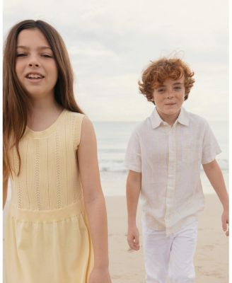 Hope and Henry Little and Big Boys' Organic Short Sleeve Pique Shirt