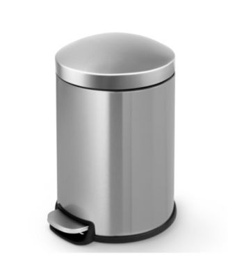 5 Liter / 1.3 Gallon Stainless Steel Step Trash Can with Soft Close Lid for Bathroom, Office, Kitchen, Bedroom