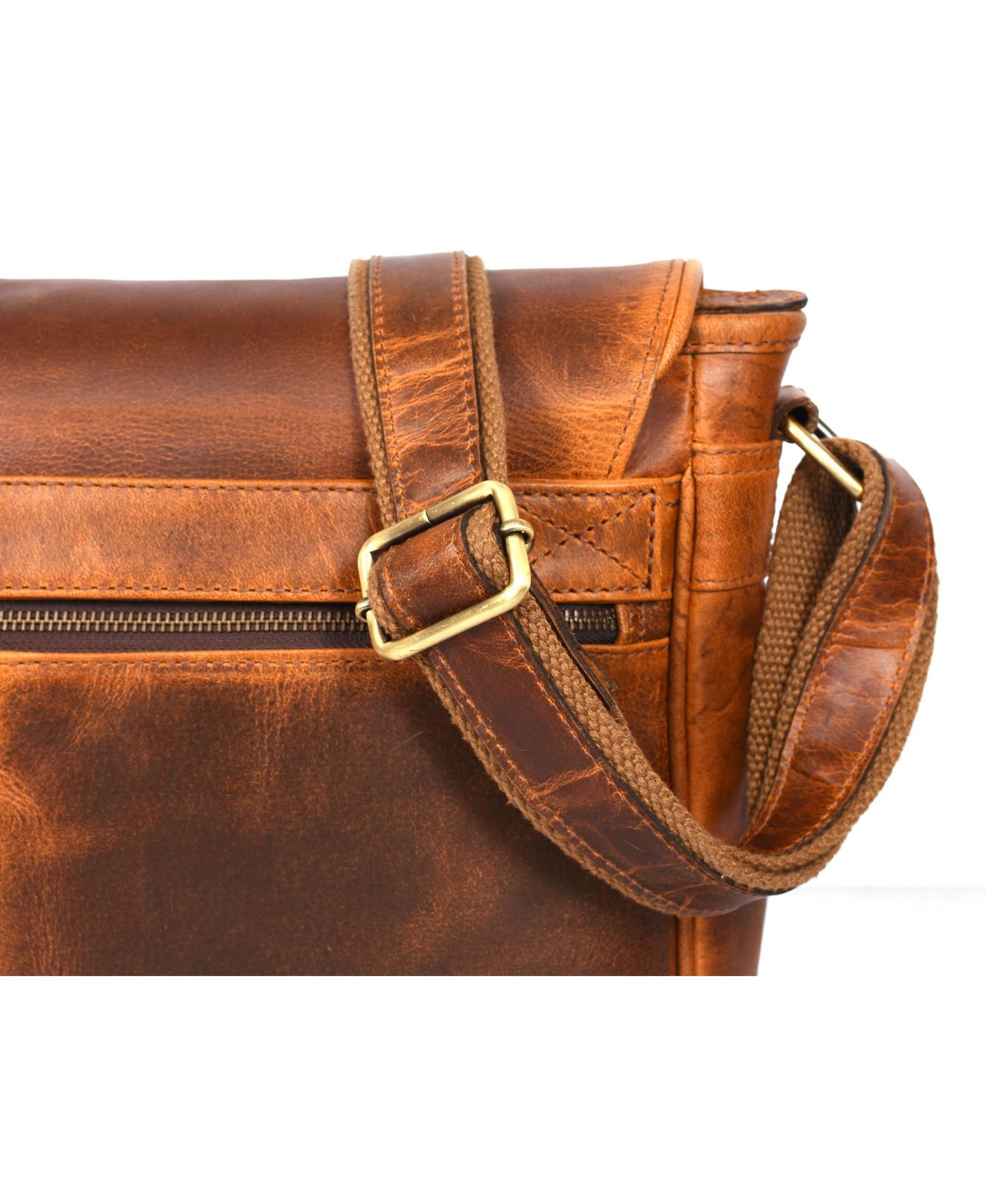 Сумка Aaron Leather Goods Messenger, цвет: Коричневый — фото 9
