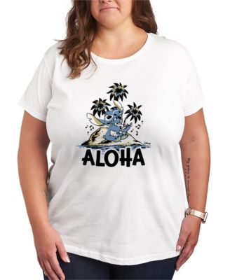 Plus Size Lilo Stitch Aloha Island Short-Sleeve Graphic T-Shirt