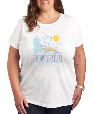 Plus Size Peanuts Snoopy Honolulu Hawaii Short-Sleeve Graphic T-Shirt
