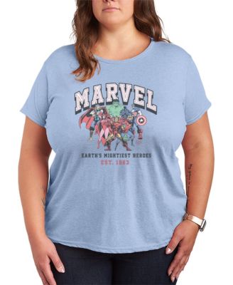 Plus Size Marvel Earth's Mightiest Heroes Short-Sleeve Graphic T-Shirt