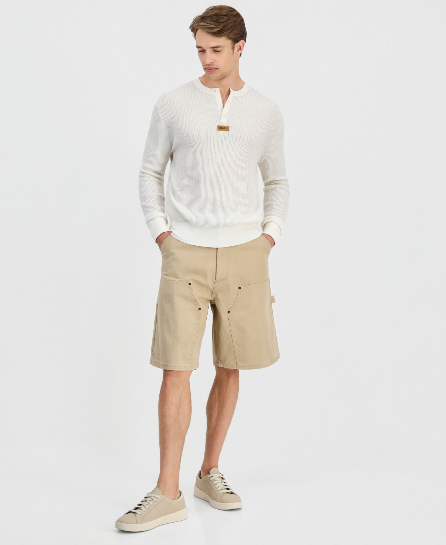HUGO by Men's Sranger Henley Sweatshirt