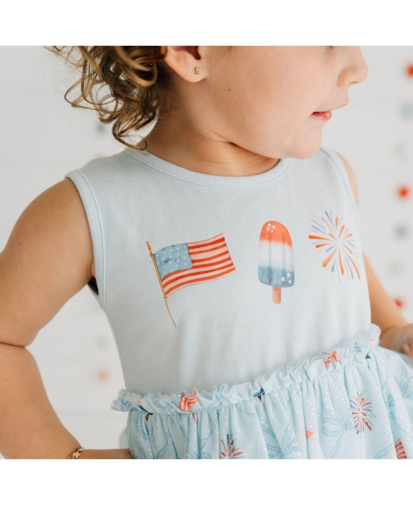 Платье Sweet Wink Patriotic Trellis Tank Tutu Dress для девочек — фото 3