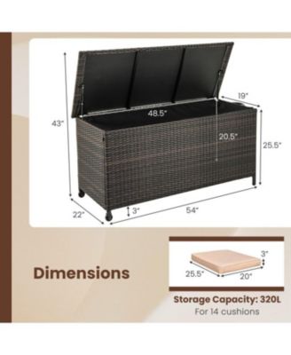 85 Gallon Storage Container with Waterproof Liner and Universal Wheels