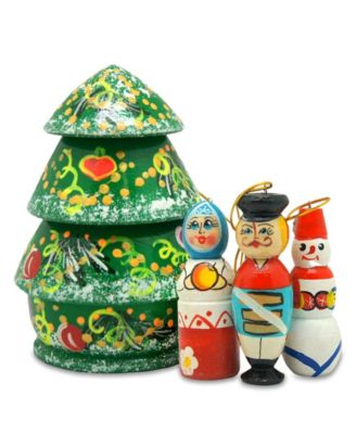 Christmas Tree 5-Piece Ornament Doll Set