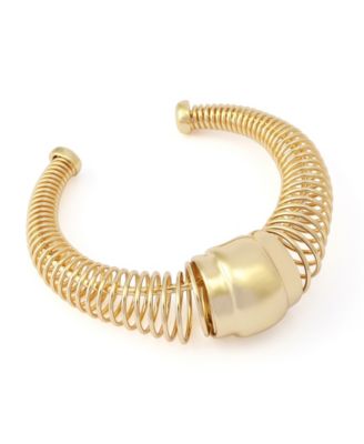 Gold Coiled Cuff Bracelet