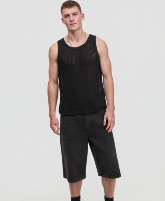 Men's Mesh-Knit Crewneck Tank