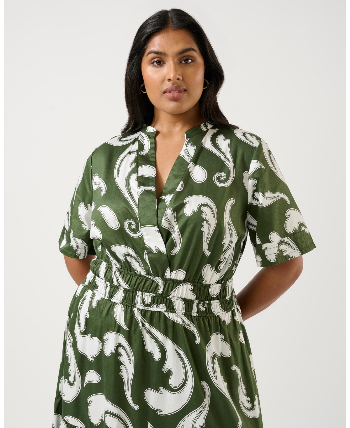 Estelle Sandswept Elasticated Midi Dress