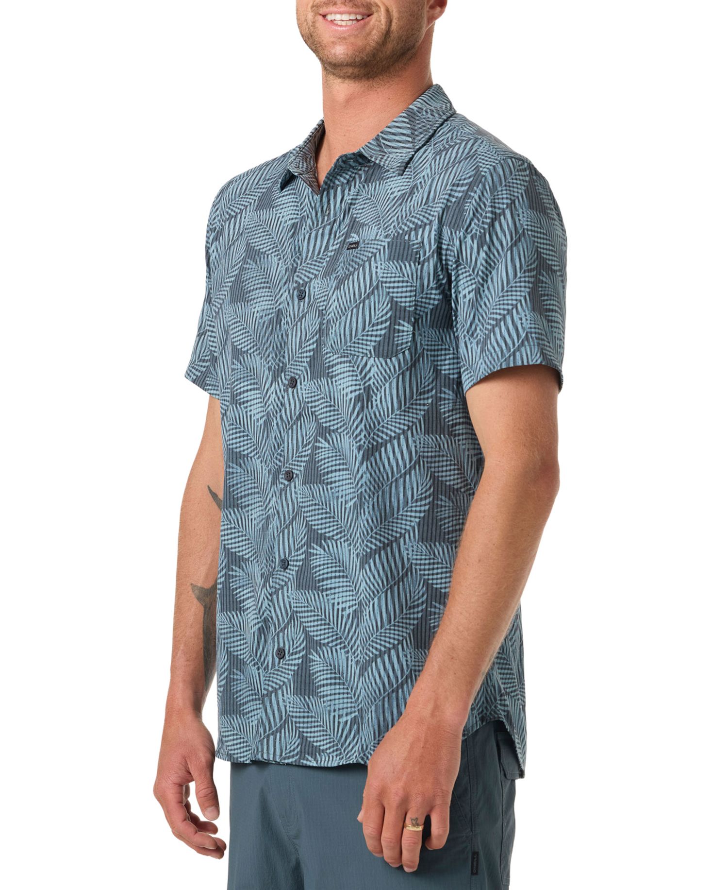 Men's Regular-Fit Tropical Print Shirt