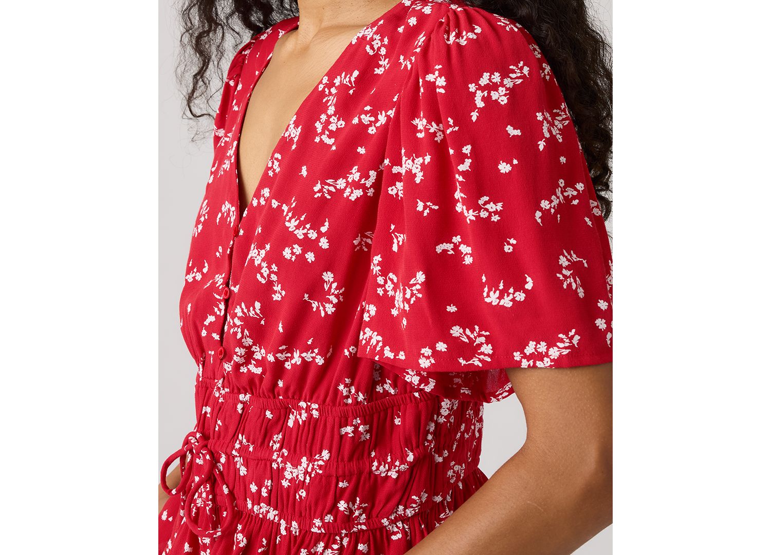 Women's V-Neck Ryan Short-Sleeve Crepe Blouse