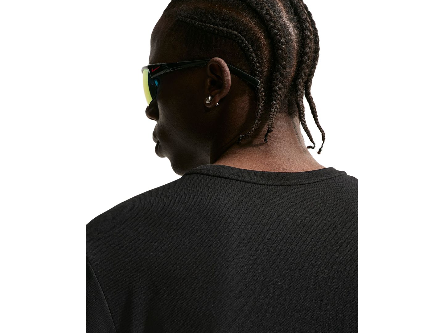 Мужская беговая футболка Nike Miler Dri-FIT, цвет: Чёрный / Светоотражающий серебряный — фото 4