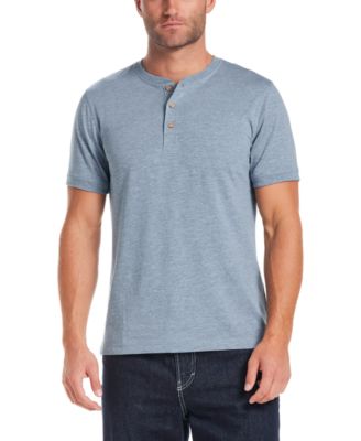 Men's Short-Sleeve Melange Henley Shirt