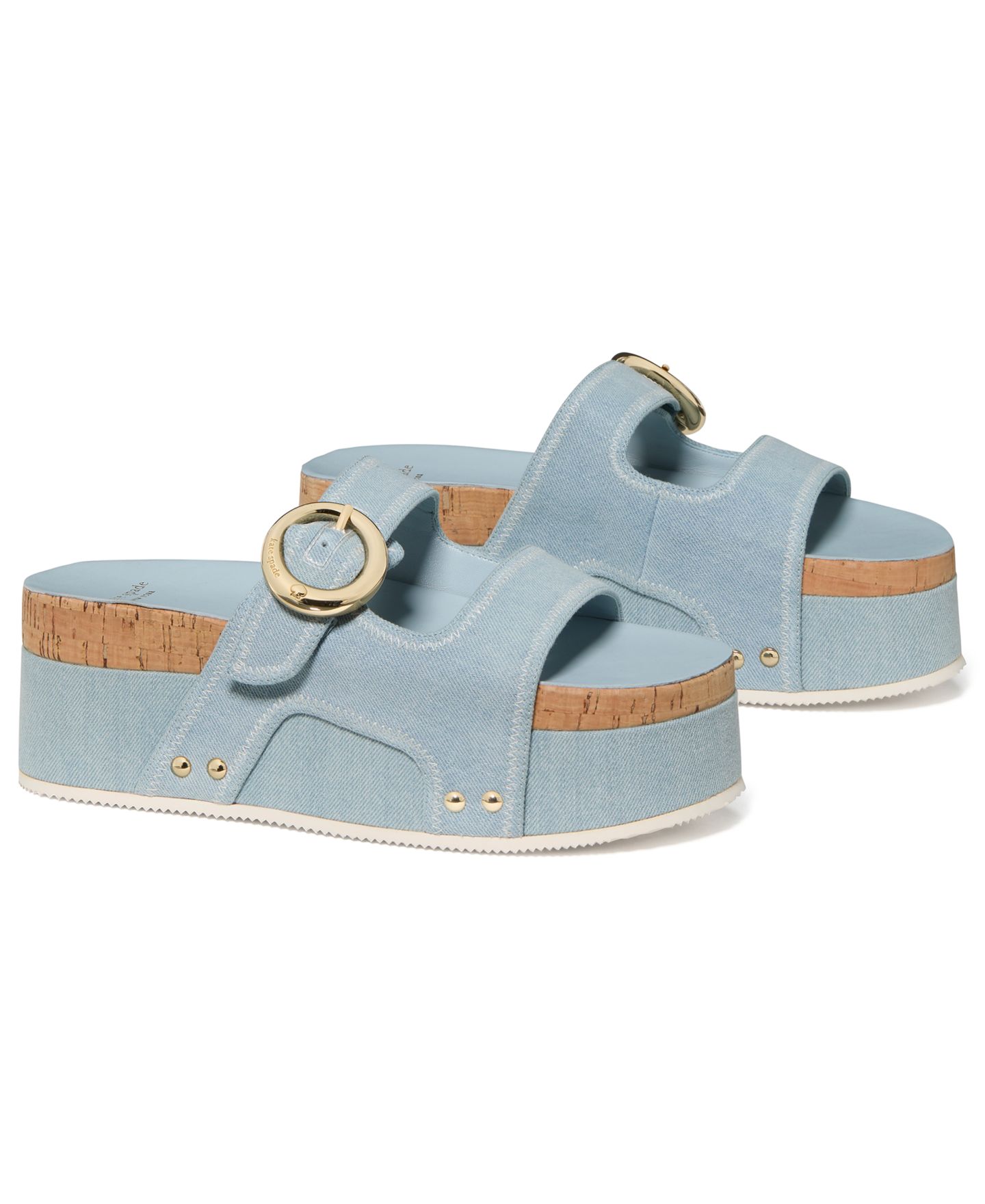 Женские сандалии kate spade new york Halo Platform Footbed, цвет: Светлый джинсовый — фото 5