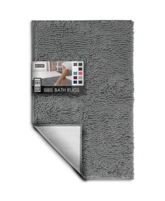 Ultra-Soft Chenille Bath Rug - Medium 20"x32", Quick-Dry, Machine-Washable, Non-Slip PVC Backing