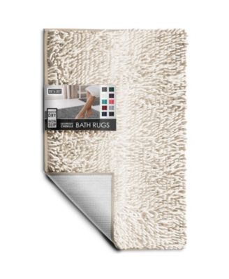 Ultra-Soft Chenille Bath Rug - Medium 20"x32", Quick-Dry, Machine-Washable, Non-Slip PVC Backing